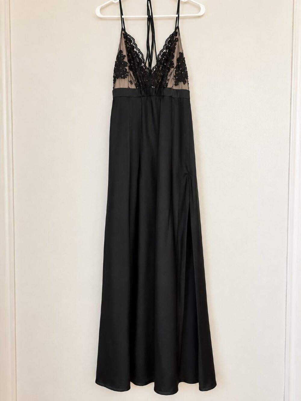 Hello Molly Black Lace & Satin Princess Dress - NWOT US Size L/US 8
